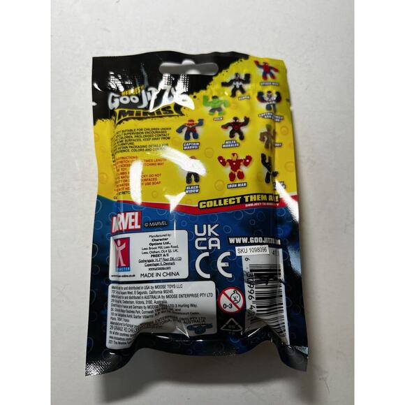 Heroes of Goo Jit Zu Minis Black Panther Marvel Stretchy Toy NEW NIP - Picture 4 of 4